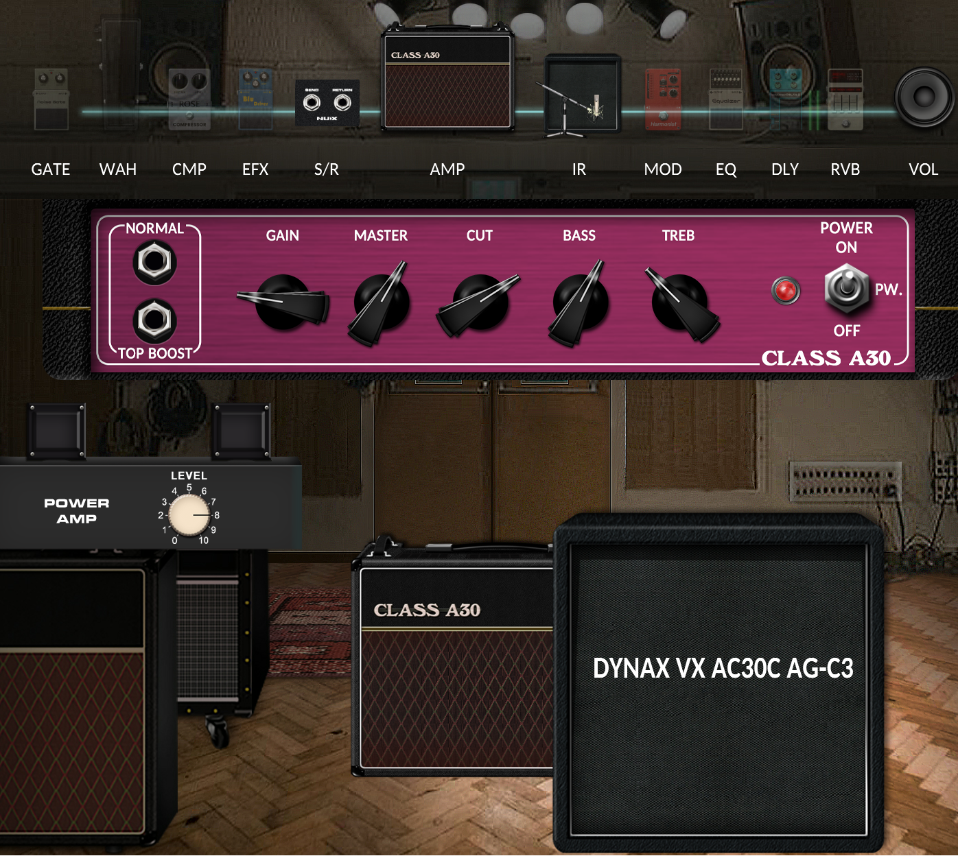 AC30のアンプモデルセッティング