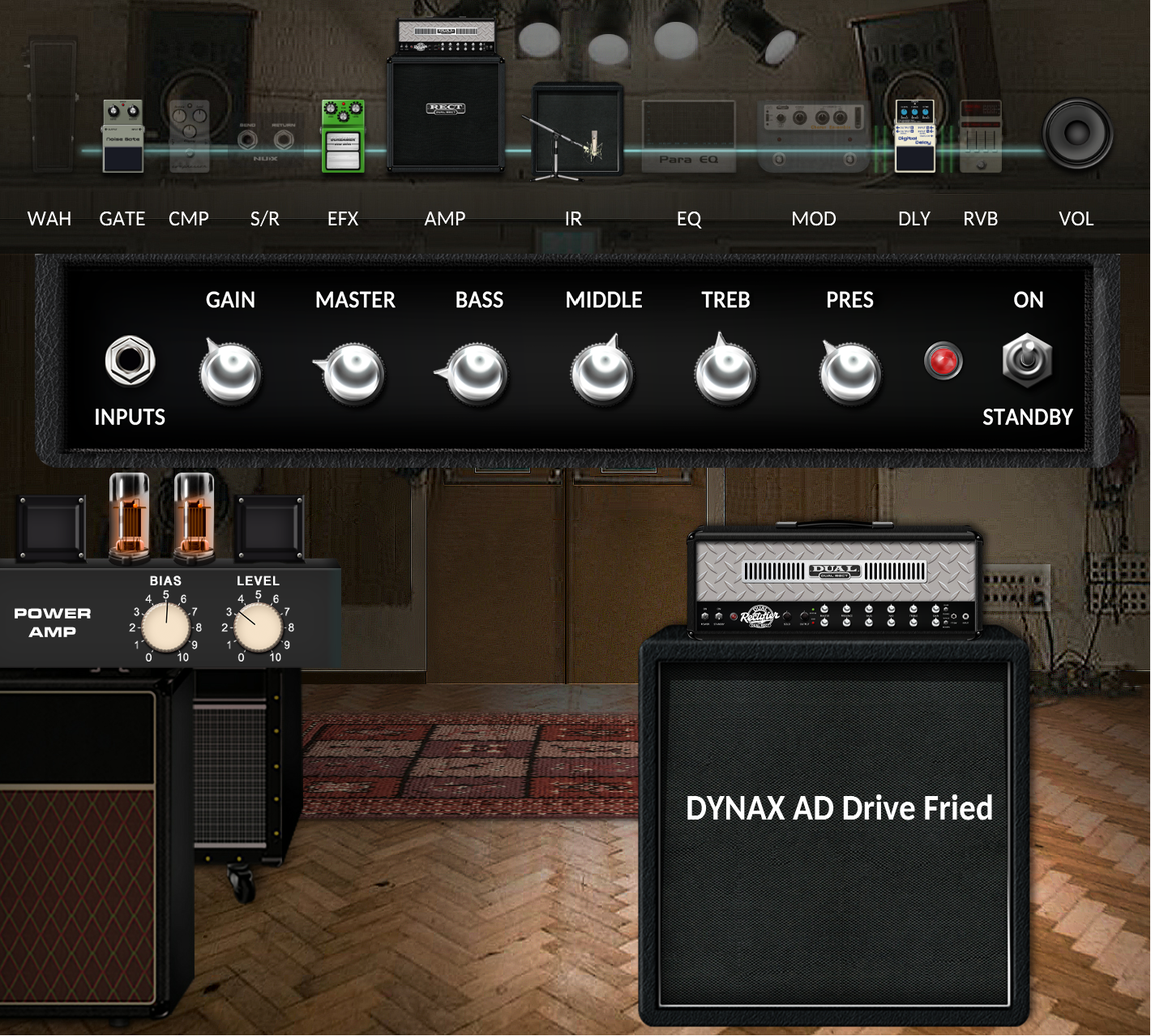 dualrectのアンプモデリング