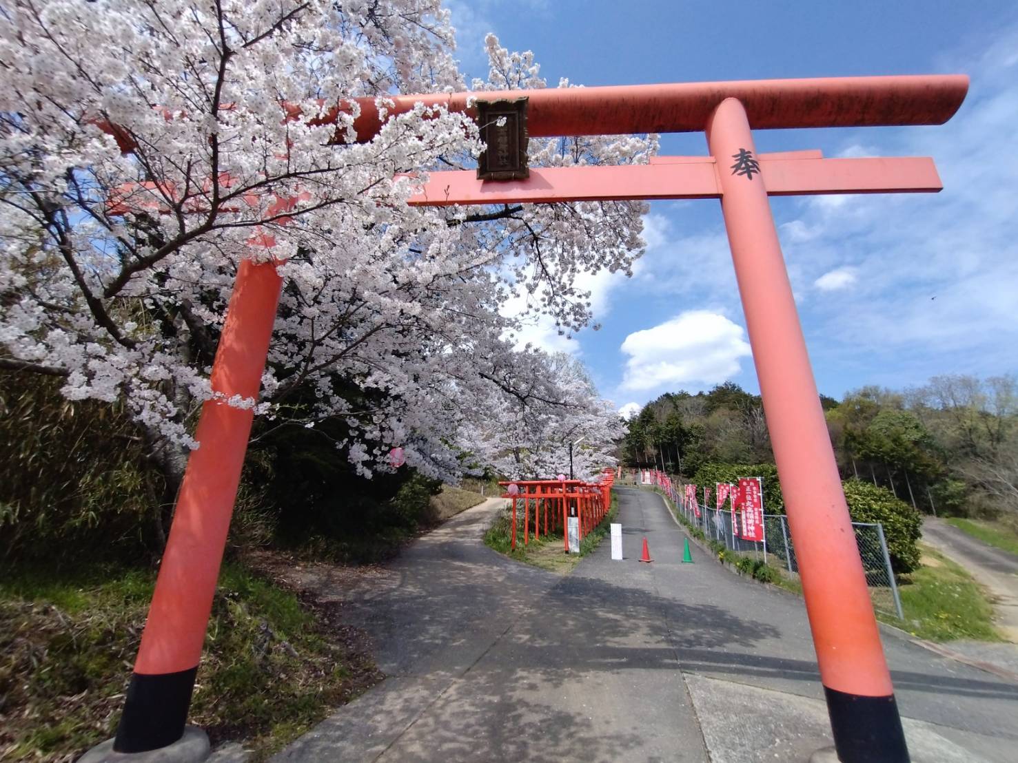 丸高稲荷神社の入り口鳥居