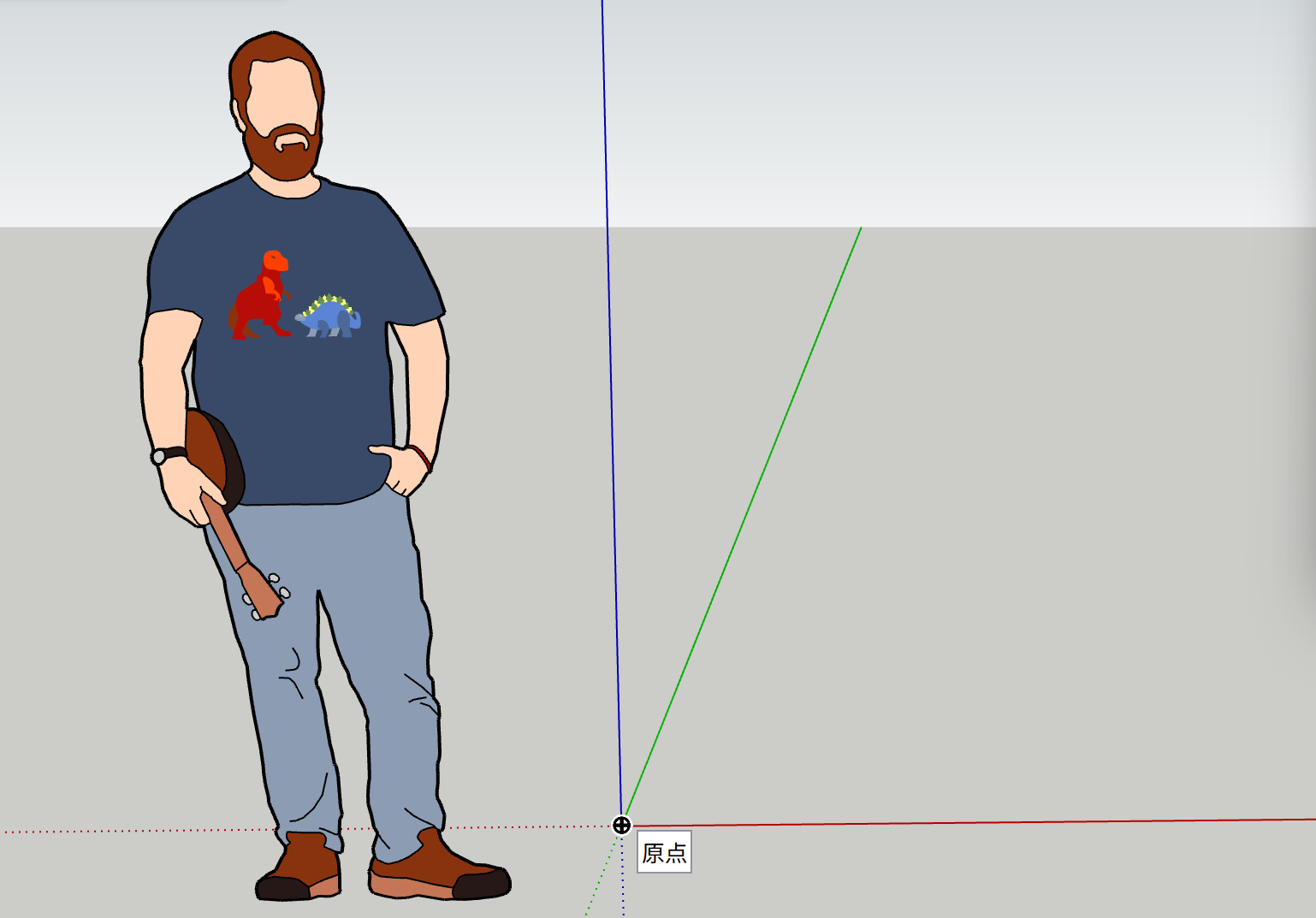 スケッチアップの描き始め位置