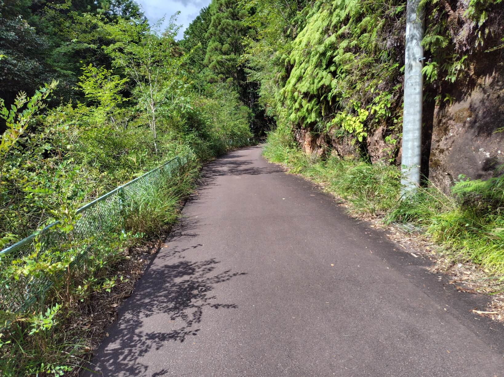 乳岩峡へ続く歩行者道